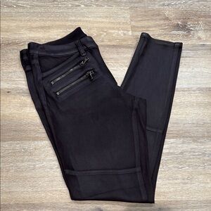 William Rast Black Skinny Moto Pants Size 28